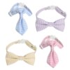 Nœud papillon à carreaux couleur bonbon pour chat – Collier réglable