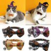Collier Chat Halloween – Nœud Dessin Animé