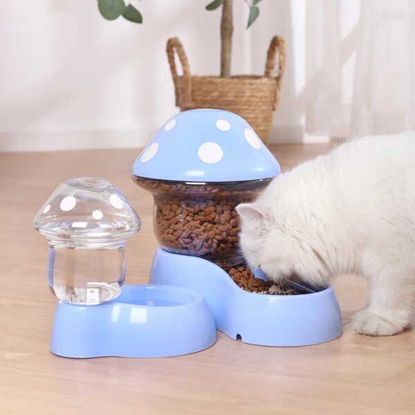 Gamelle Chat & Chien Automatique en Forme de Champignon