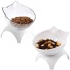 92264-4db630.jpg gamelle chat Bol d'alimentation en plastique Transparent pour chat, support surélevé