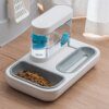 Gamelle Chat 2-en-1 Automatique – Mangeoire + Fontaine à Eau 1,5 L