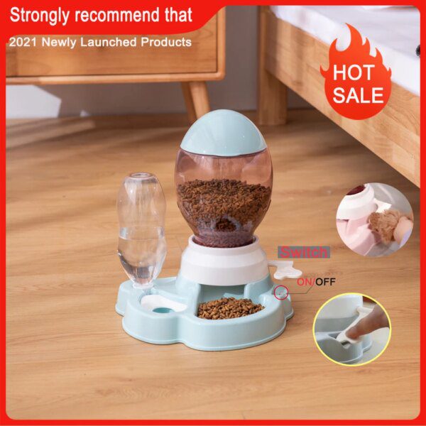 Distributeur automatique croquettes eau chat 2 en 1