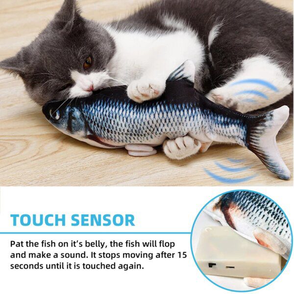 jouet pour chat électrique en forme de poisson pour chat