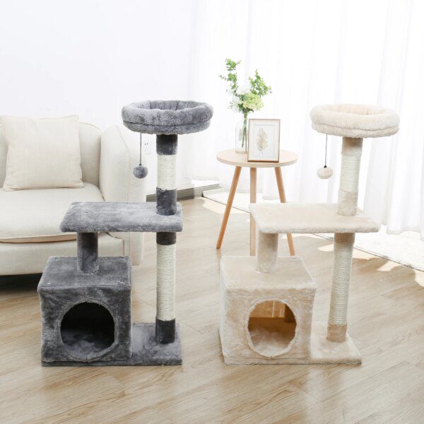 Arbre à chat à plusieurs niveaux, meuble de maison, poste à gratter en Sisal pour tour à chat