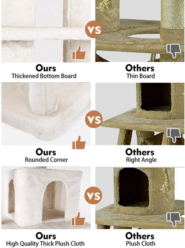 arbre a chat Poste à gratter pour chat, 203cm, jouet pour chat, escalade, cinéma