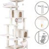 arbre a chat Poste à gratter pour chat, 203cm, jouet pour chat, escalade, cinéma