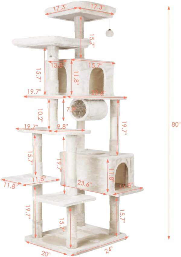 arbre a chat Poste à gratter pour chat, 203cm, jouet pour chat, escalade, cinéma