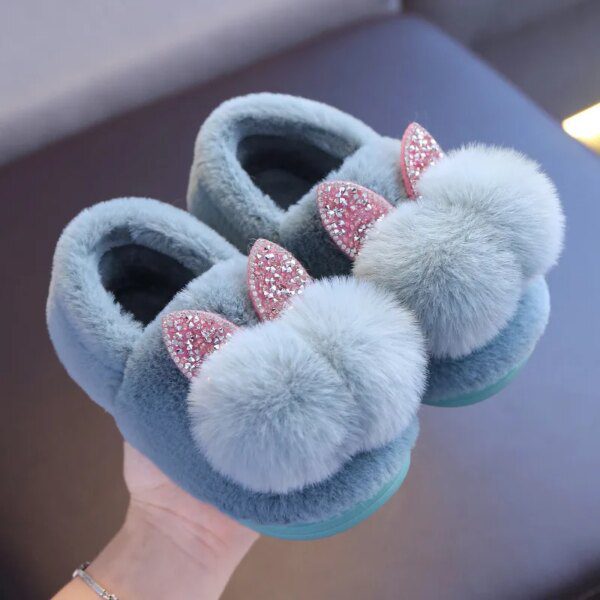 95155-04b091.jpg Pantoufles d'intérieur en coton pour enfants