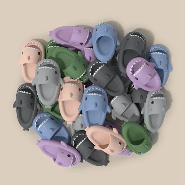 claquettes requin – pantoufles de requin pour femmes et couples, pantoufles souples à la mode