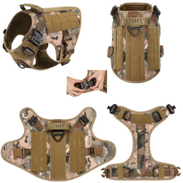 Harnais Chien Tactique Militaire MOLLE – Contrôle Maximum & Endurance