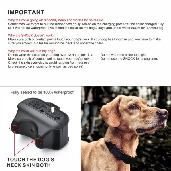 Collier Électrique d’Entraînement 400 m pour Chien – Contrôle à Distance