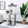 Arbre a Chat en Sisal de Luxe pour Animaux de Compagnie, au Design Unique