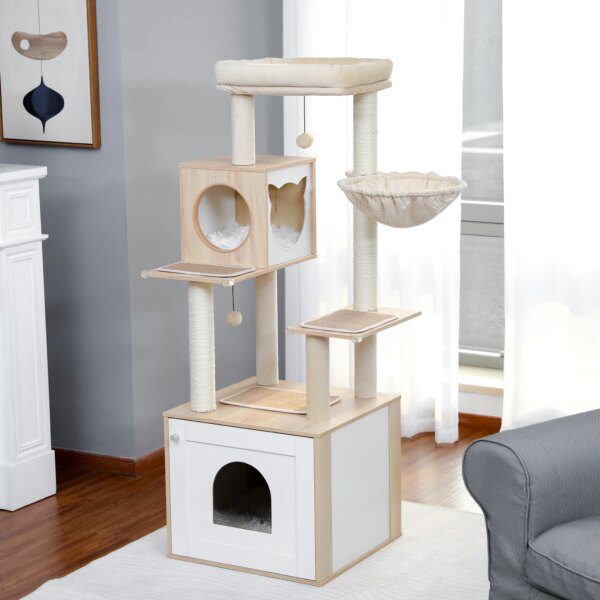 arbre a chat Armoire à plusieurs étages pour arbre à chat, meuble de luxe, tour à chat