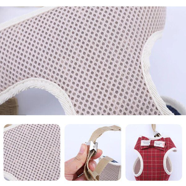 harnais chat et de laisse pour chat avec nœud papillon, harnais réglable pour chiot et chat