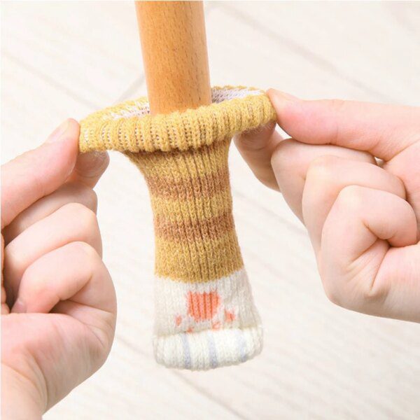 chaussette chat de Table en forme de pattes de chat, couvre-pieds en caoutchouc