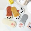 chaussette chat invisibles pour femmes, 3/5 paires/lot, dessin animé