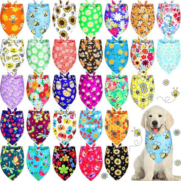 Bandana chien triangulaire lot thématique 30-50 pièces