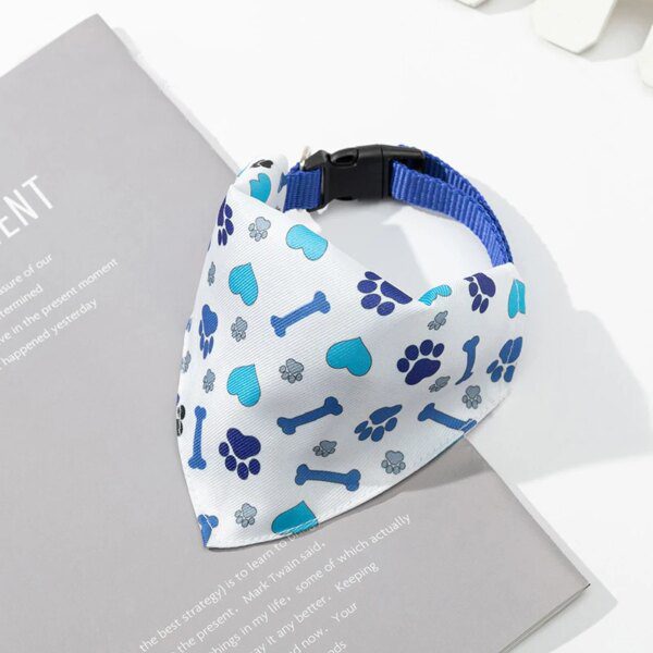 Bandana chien en coton lavable – Grand foulard ajustable