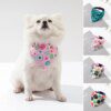 Bandana chien en coton lavable – Grand foulard ajustable