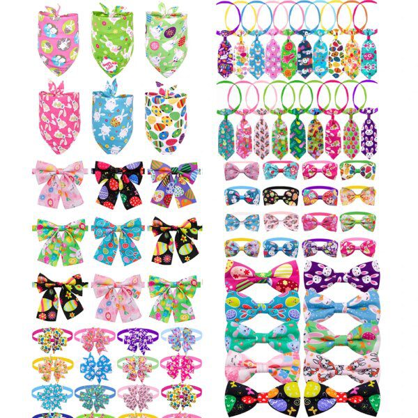 Bandana Nœud Papillon de Pâques pour Chien – Élégance festive