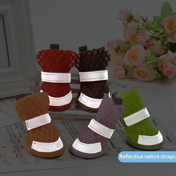 Bottes d’Été Respirantes pour Chien – Antidérapantes & Réfléchissantes