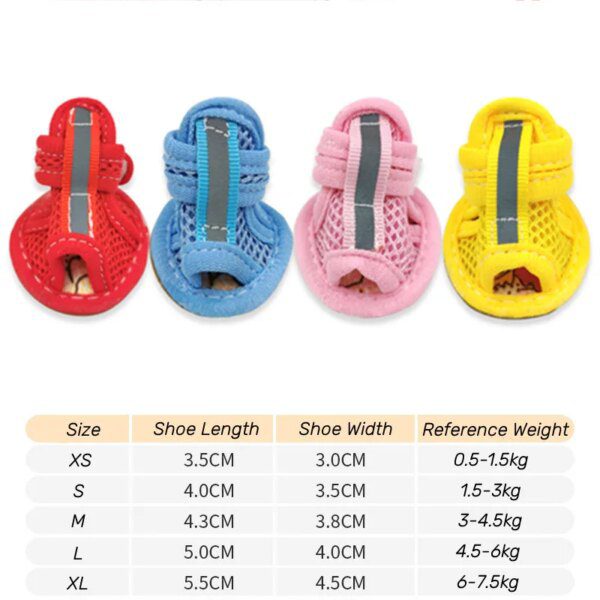 Sandales d’été roses antidérapantes pour petit chien