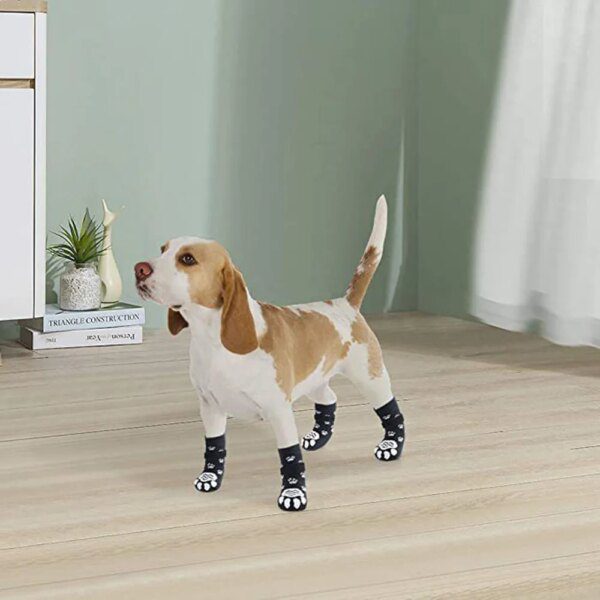 chaussure pour chien antidérapantes pour chiens, avec sangles, contrôle de la Traction, pour l'intérieur