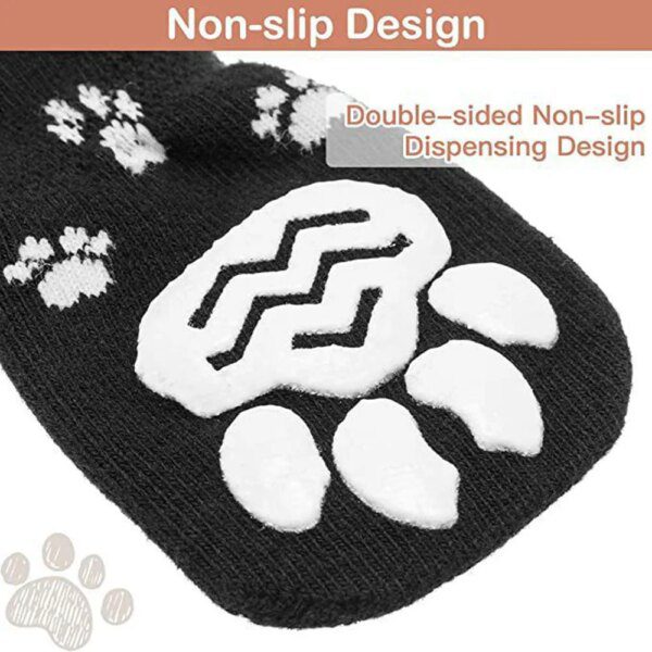 chaussure pour chien antidérapantes pour chiens, avec sangles, contrôle de la Traction, pour l'intérieur
