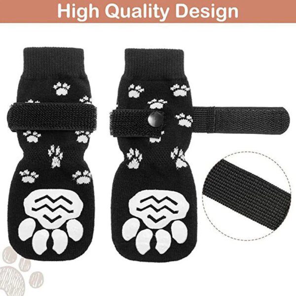 chaussure pour chien antidérapantes pour chiens, avec sangles, contrôle de la Traction, pour l'intérieur