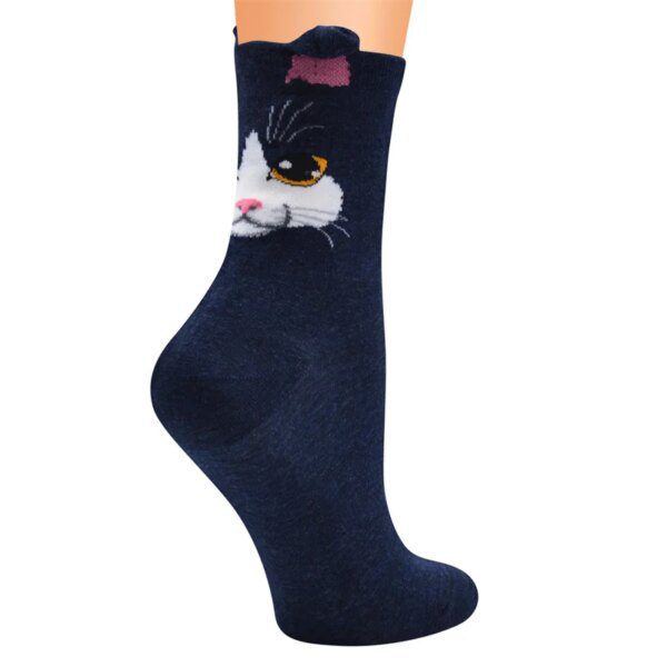 chaussette chat en coton pour femmes, chaussettes colorées