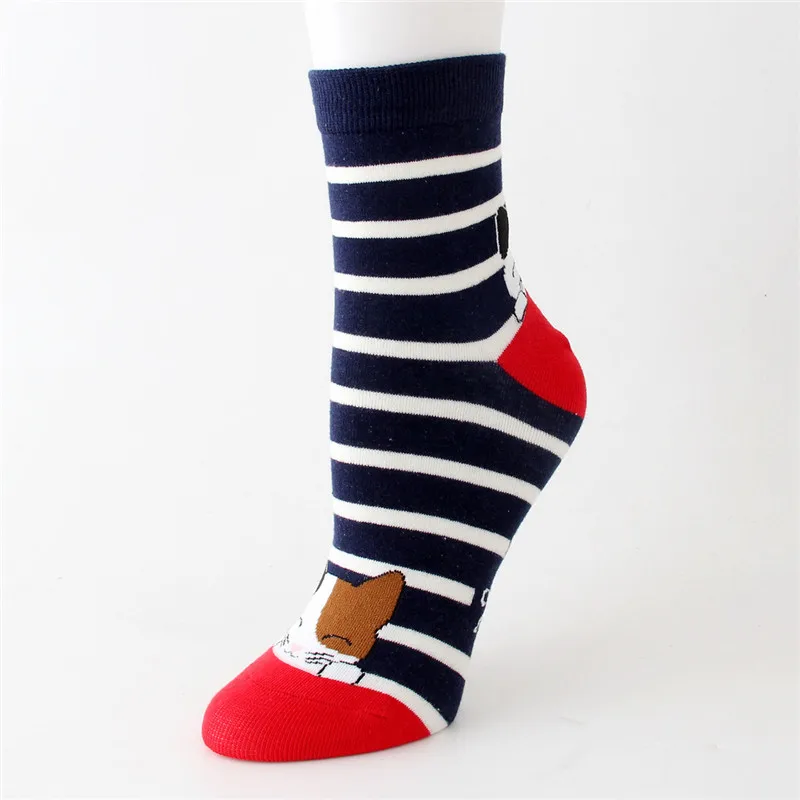 blue striped socks