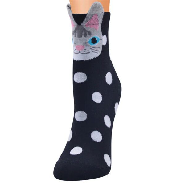 98798-dddd6a.jpg chaussette chat coton bonne qualité heureux chaussettes femmes automne et hiver