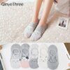 chaussette chat dessin animé chat renard ours, 5 paires/lot