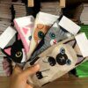 chaussette chat courtes en coton à motifs d'animaux mignons pour femmes