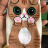 chaussette chat courtes en coton à motifs d'animaux mignons pour femmes