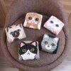 chaussette chat courtes en coton à motifs d'animaux mignons pour femmes