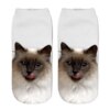 Chaussettes courtes chat coton