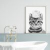 tableau chat Affiches modernes avec animaux et chats noirs, décoration de maison, impressions sur toile amusantes