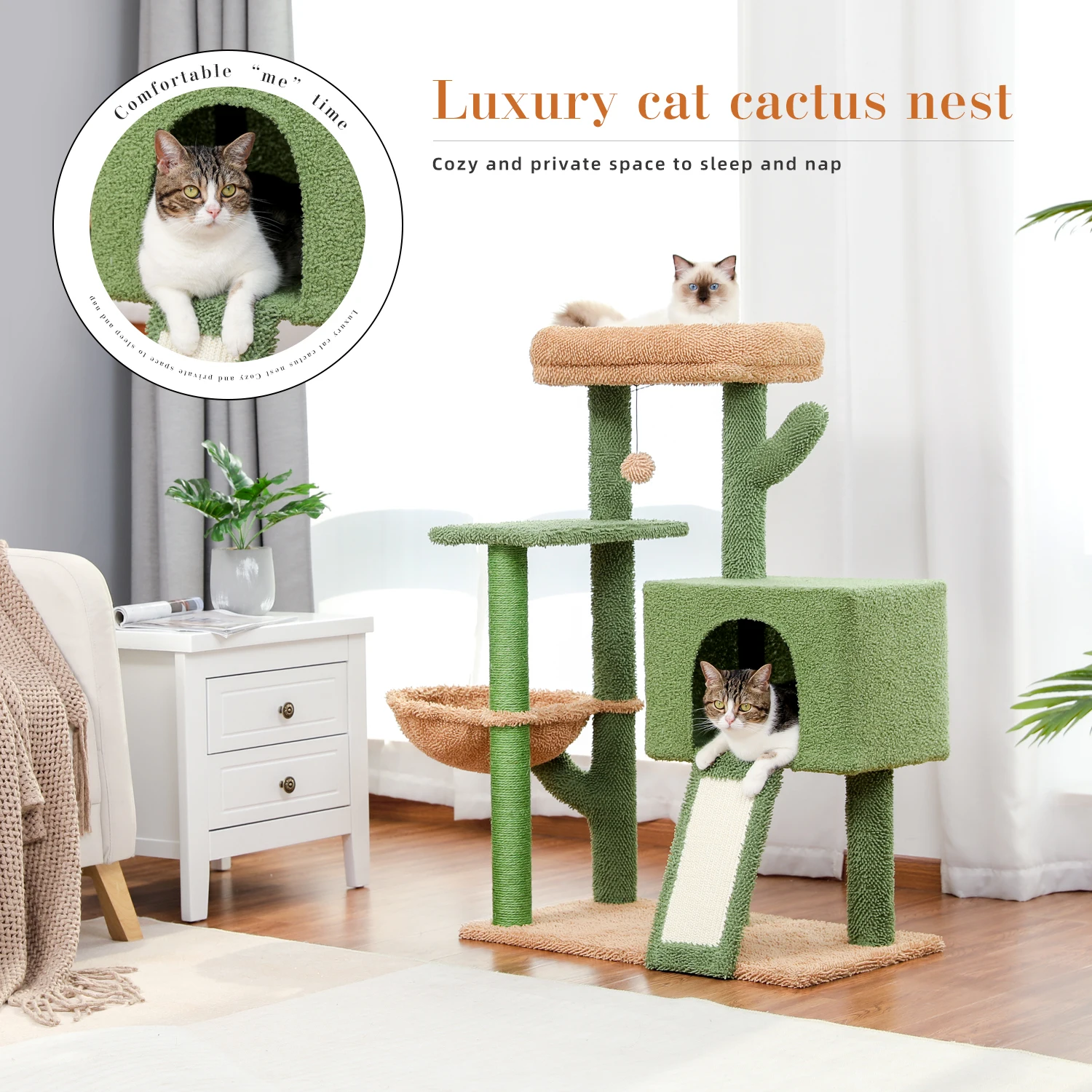 Tour cactus arbre à chat original 2026